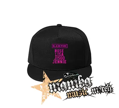 BLACKPINK - Logo And Names - čierna šiltovka model "Snapback"