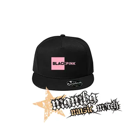 BLACKPINK - Pink Square Crest - čierna šiltovka model "Snapback"