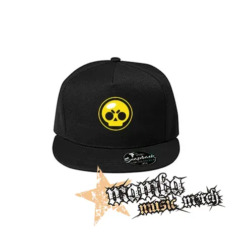 BRAWL STARS - Yellow Skull - čierna šiltovka model "Snapback"
