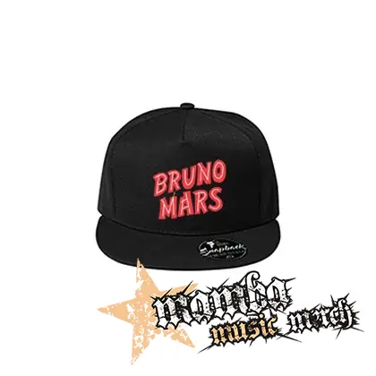 BRUNO MARS - Logo - čierna šiltovka model "Snapback"