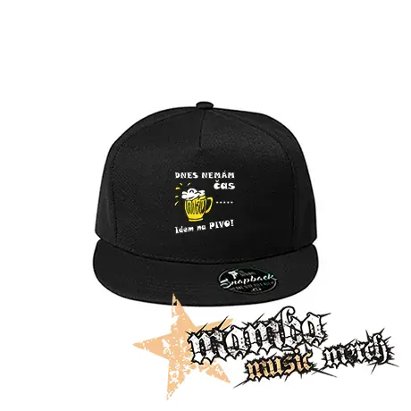 DNES NEMAM CAS, IDEM NA PIVO - čierna šiltovka model "Snapback"