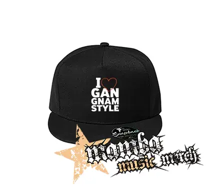 I LOVE GANGNAM STYLE - čierna šiltovka model "Snapback"