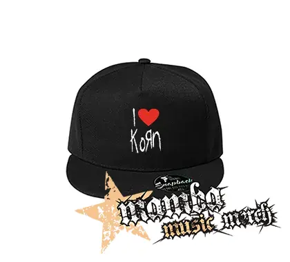I LOVE KORN - čierna šiltovka model "Snapback"