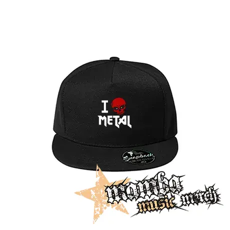 I LOVE METAL - čierna šiltovka model "Snapback"