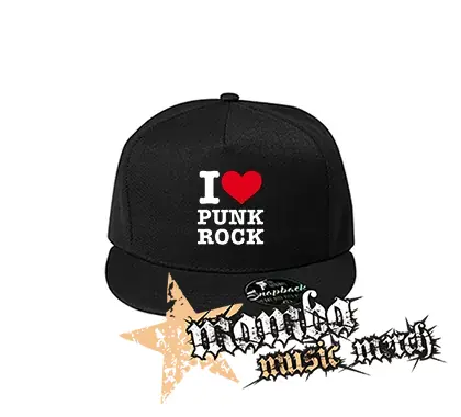 I LOVE PUNKROCK - čierna šiltovka model "Snapback"