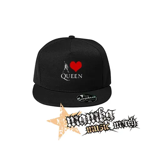 I LOVE QUEEN - čierna šiltovka model "Snapback"