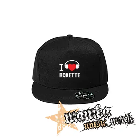 I LOVE ROXETTE - čierna šiltovka model "Snapback"