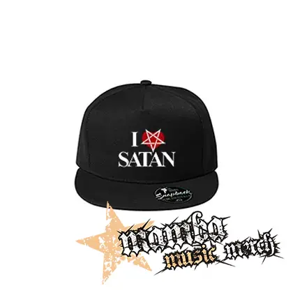 I LOVE SATAN - Pentagram Heart - čierna šiltovka model "Snapback"