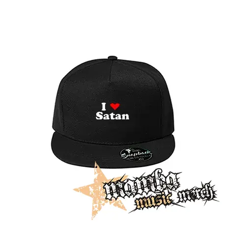I LOVE SATAN - čierna šiltovka model "Snapback"