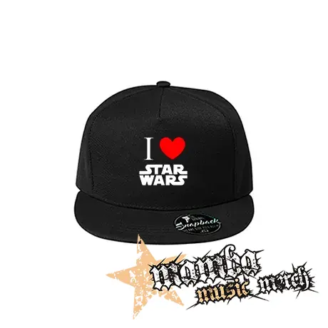 I LOVE STAR WARS - čierna šiltovka model "Snapback"