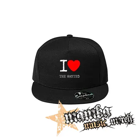 I LOVE THE WANTED - čierna šiltovka model "Snapback"