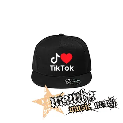 I LOVE TIK TOK - čierna šiltovka model "Snapback"