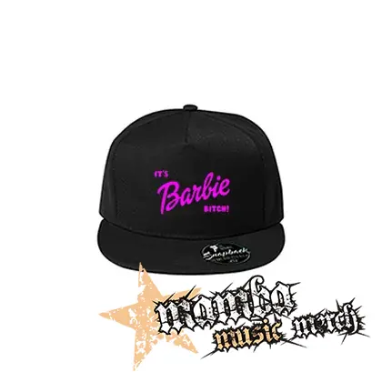 ITS BARBIE BITCH - Logo Ruzove - čierna šiltovka model "Snapback"