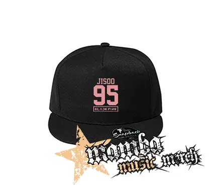 JISOO 95 - BLACKPINK - Pink Number Years - čierna šiltovka model "Snapback"