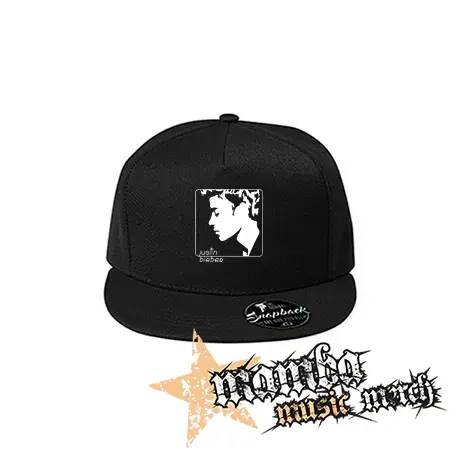 JUSTIN BIEBER - Logo & Portrait Motive 2 - čierna šiltovka model "Snapback"