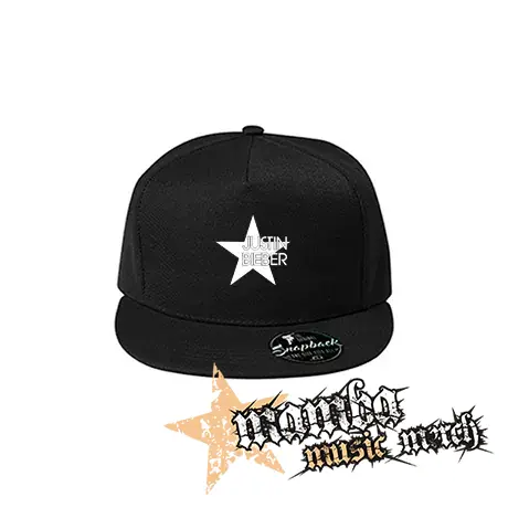 JUSTIN BIEBER - Star - čierna šiltovka model "Snapback"