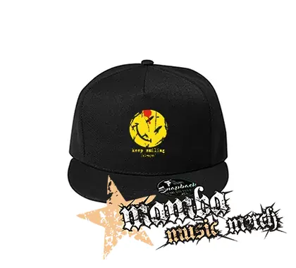 KEEP SMILING ALWAYS - čierna šiltovka model "Snapback"