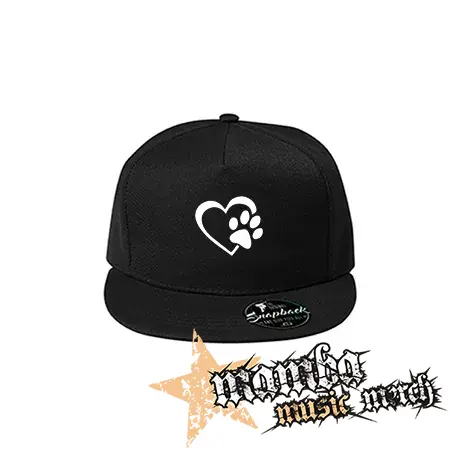 LABKA a SRDCE - čierna šiltovka model "Snapback"