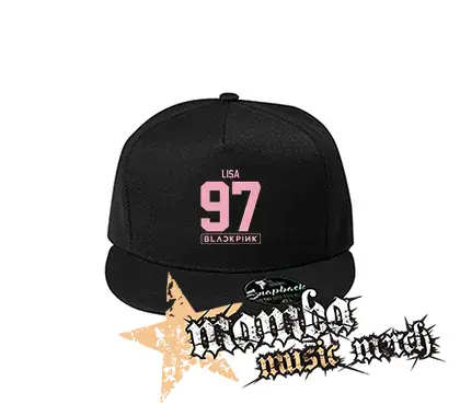 LISA 97 - BLACKPINK - Pink Number Years - čierna šiltovka model "Snapback"