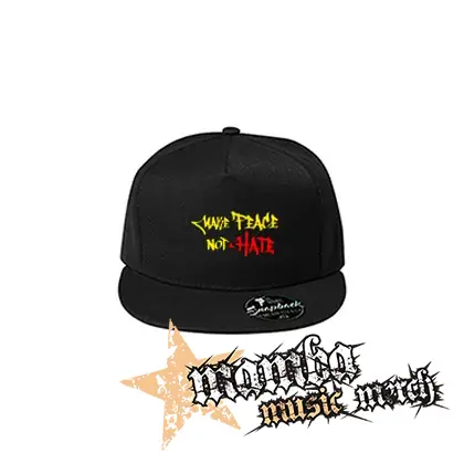 MAKE PEACE NOT HATE - čierna šiltovka model "Snapback"