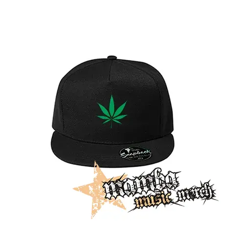 MARIHUANA - Green Leaf - čierna šiltovka model "Snapback"
