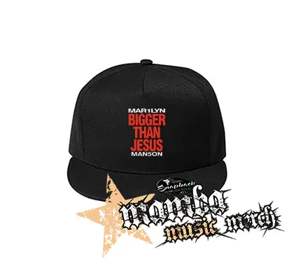 MARILYN MANSON - Bigger Than Jesus - čierna šiltovka model "Snapback"