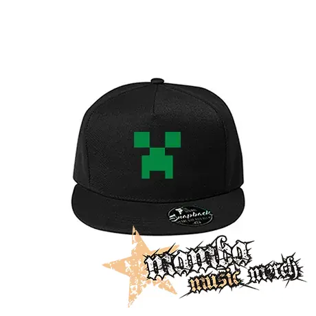 MINECRAFT - Green Creeper - čierna šiltovka model "Snapback"