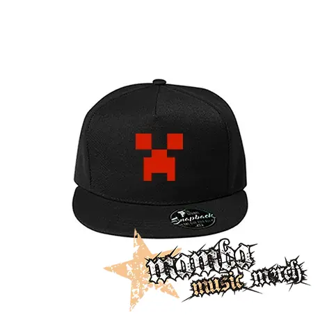 MINECRAFT - Red Creeper - čierna šiltovka model "Snapback"