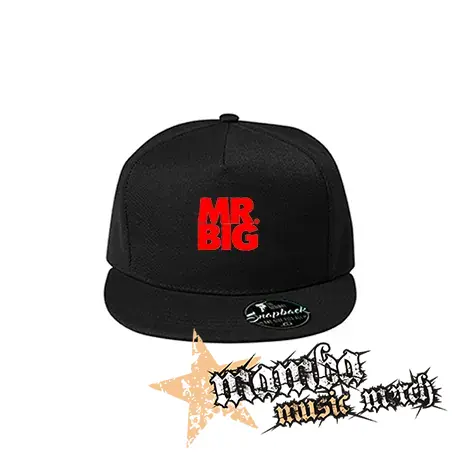 MR BIG - Logo Red White - čierna šiltovka model "Snapback"