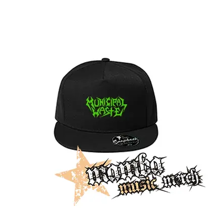 MUNICIPAL WASTE - Logo Green - čierna šiltovka model "Snapback"