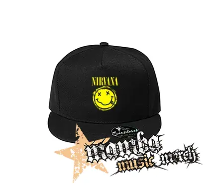 NIRVANA - Grunge Smile - čierna šiltovka model "Snapback"