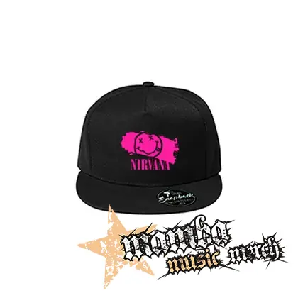 NIRVANA - Pink - čierna šiltovka model "Snapback"