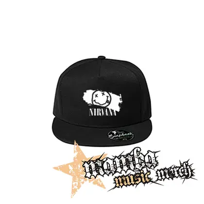 NIRVANA - Smile - čierna šiltovka model "Snapback"