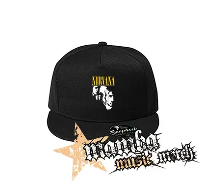 NIRVANA - Yellow Logo Band - čierna šiltovka model "Snapback"