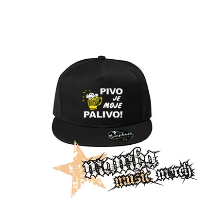 PIVO JE MOJE PALIVO - čierna šiltovka model "Snapback"
