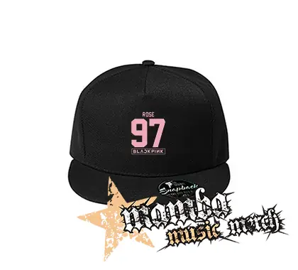 ROSÉ 97 - BLACKPINK - Pink Number Years - čierna šiltovka model "Snapback"