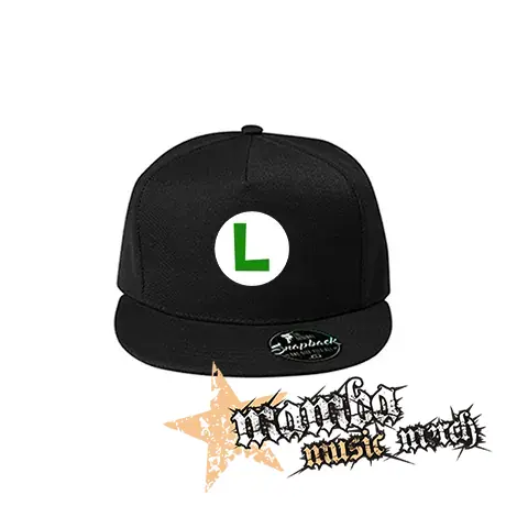 SUPER MARIO - Green Luigi Logo - čierna šiltovka model "Snapback"