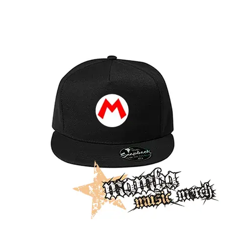 SUPER MARIO - Red Logo Crest - čierna šiltovka model "Snapback"
