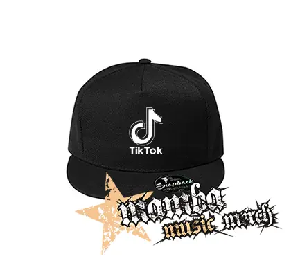 TIK TOK - Double Logo - čierna šiltovka model "Snapback"