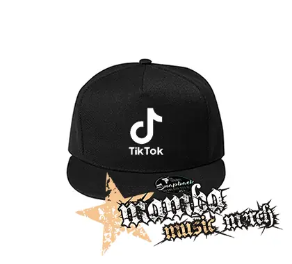 TIK TOK - Logo - čierna šiltovka model "Snapback"