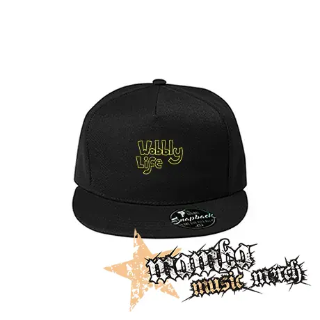 WOBBLY LIFE - Logo Yellow - čierna šiltovka model "Snapback"