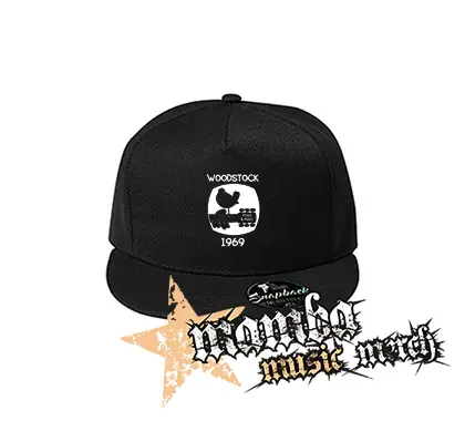 WOODSTOCK - 1969 - čierna šiltovka model "Snapback"