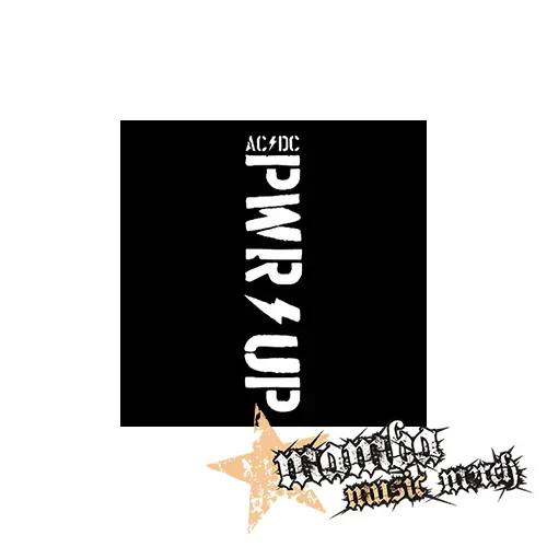 ACDC - Power Up Slogan Black na výšku - Podložka pod pohár