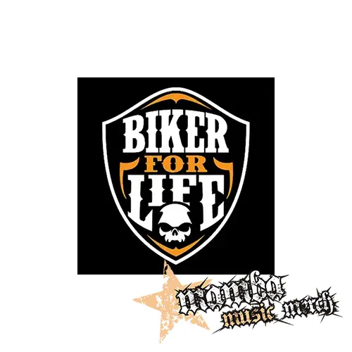 BIKER FOR LIFE - Skull Logo Crest NA ČIERNE - Podložka pod pohár