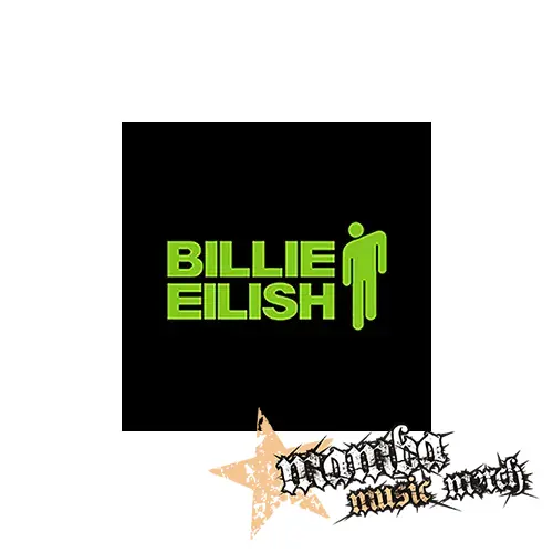 BILLIE EILISH - Logo And Stickman - Podložka pod pohár
