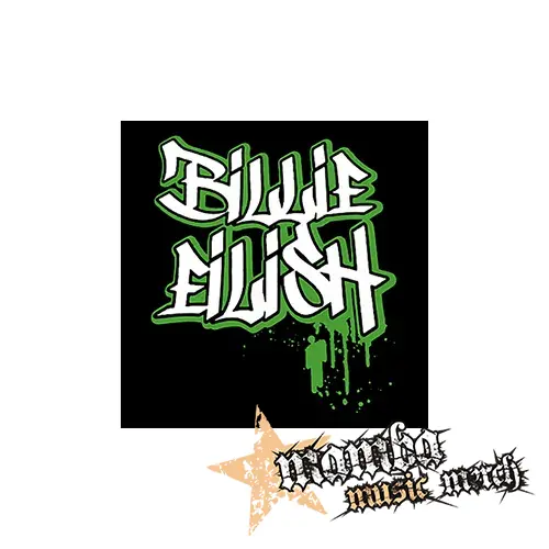 BILLIE EILISH - Painted Graffiti Logo - Podložka pod pohár