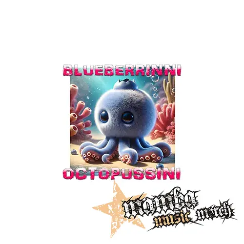 BLUEBERRINNI OCTOPUSSINI na BIELE - Podložka pod pohár