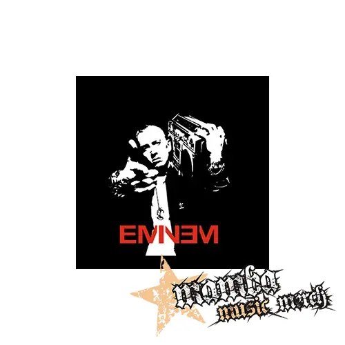EMINEM - Logo & Portrait na ČIERNE - Podložka pod pohár