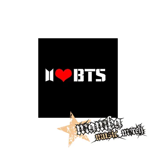 I LOVE BTS - Logo - Podložka pod pohár