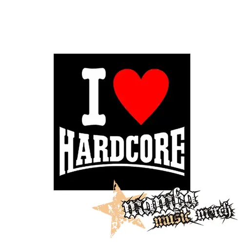 I LOVE HARDCORE na ČIERNE - Podložka pod pohár